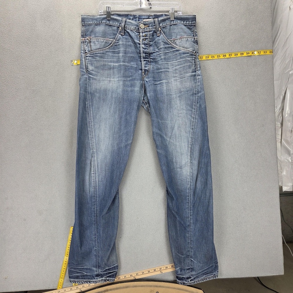 Vintage Levis Engineered Jeans Mens 36x32 Blue Twisted Button Fly